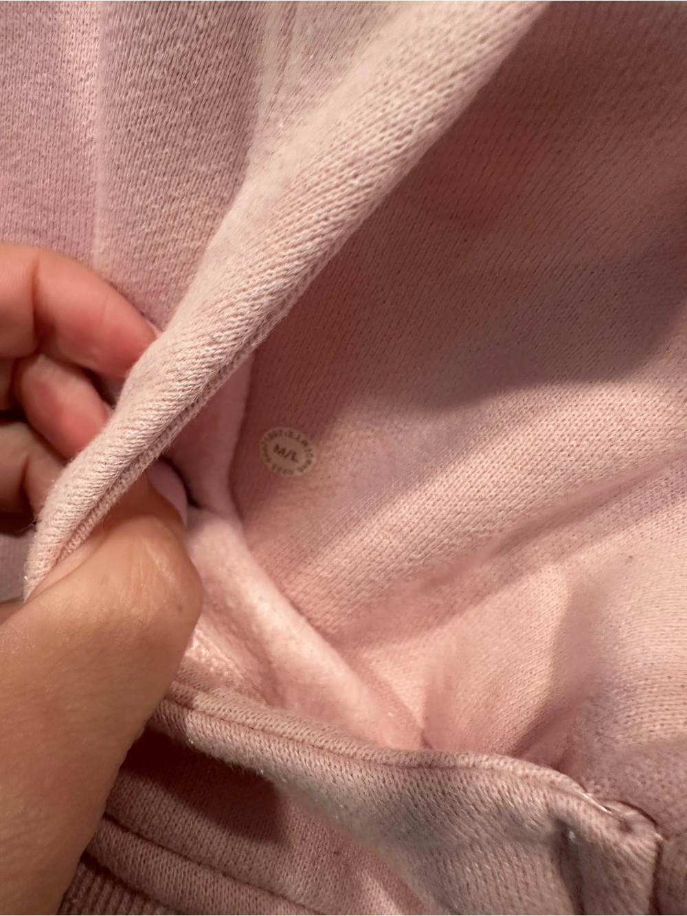 lululemon athletica Cropped Half-Zip Hoodie in Light Pink - Picture 2 of 4